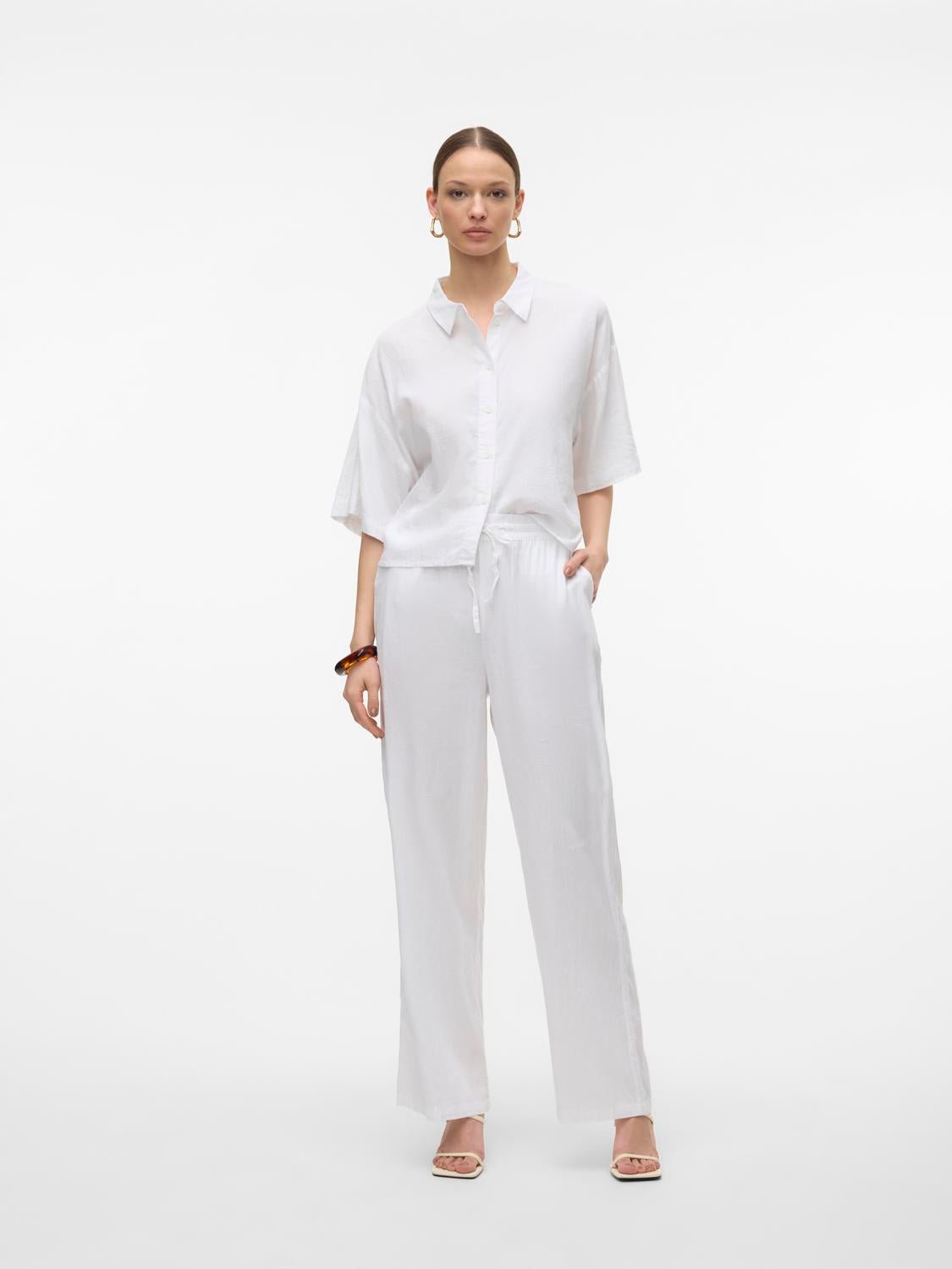 VMLINN Shirt - Snow White - VERO MODA & VILA Bergvik